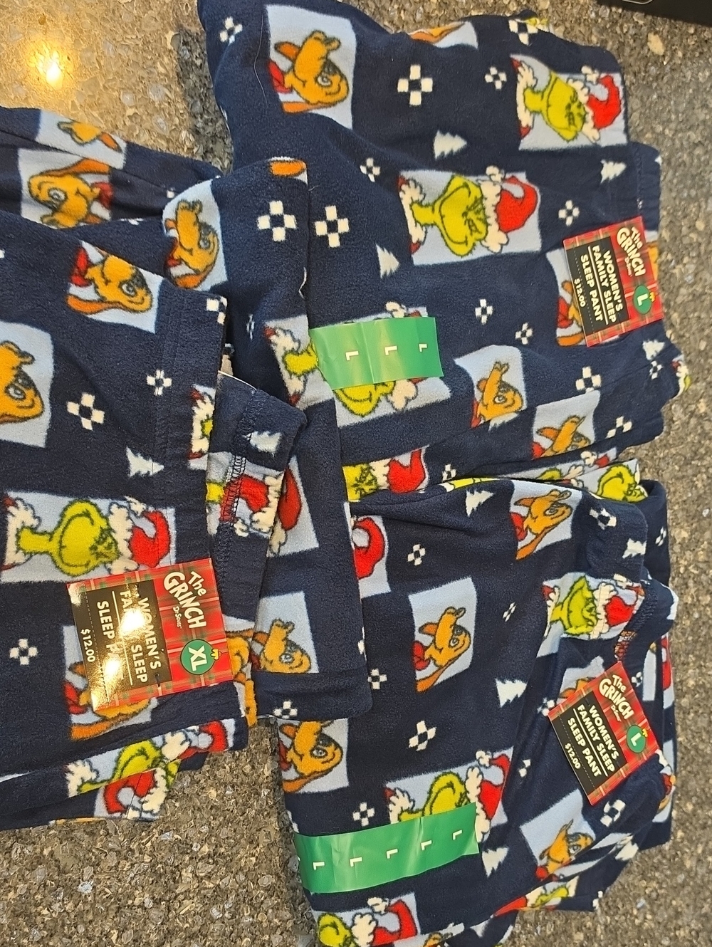 NEW Women's Grinch  Navy Blue Fleece Pajama Pants - Holiday Sleepwear